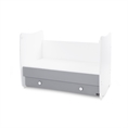 Bed DREAM NEW 60x120 white+stone grey /transformed into a child bed/